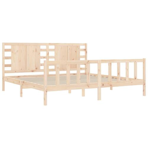 Sengeramme uden madras 200x200 cm massivt fyrretræ