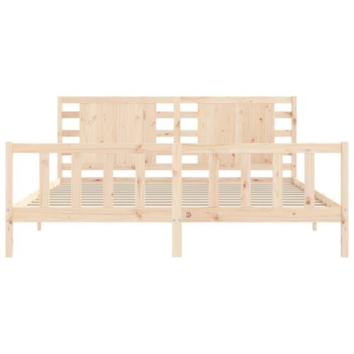 Sengeramme uden madras 200x200 cm massivt fyrretræ