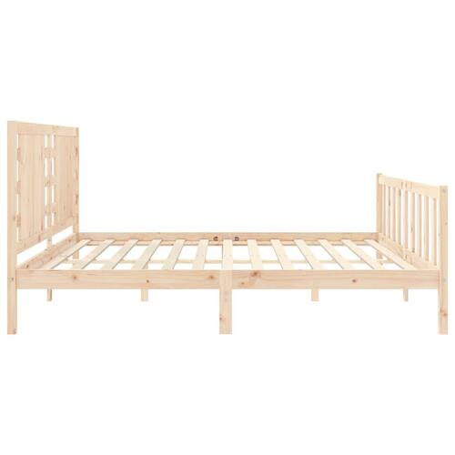 Sengeramme uden madras 200x200 cm massivt fyrretræ