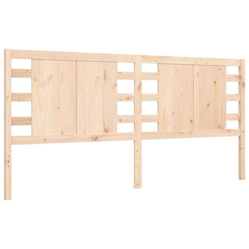 Sengeramme uden madras 200x200 cm massivt fyrretræ
