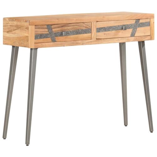 Konsolbord 90 x 30 x 75 cm massivt akacietræ