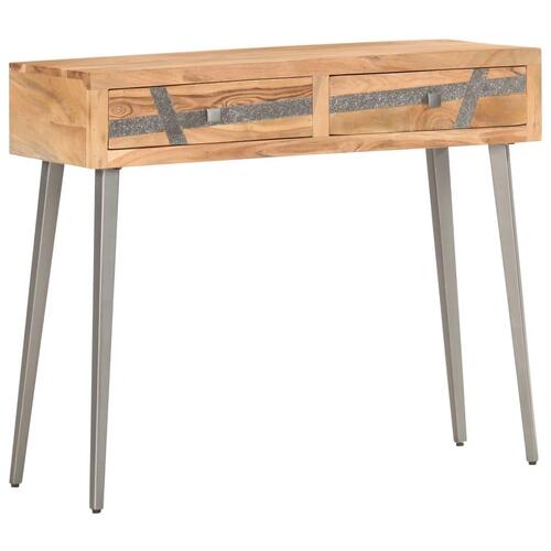 Konsolbord 90 x 30 x 75 cm massivt akacietræ