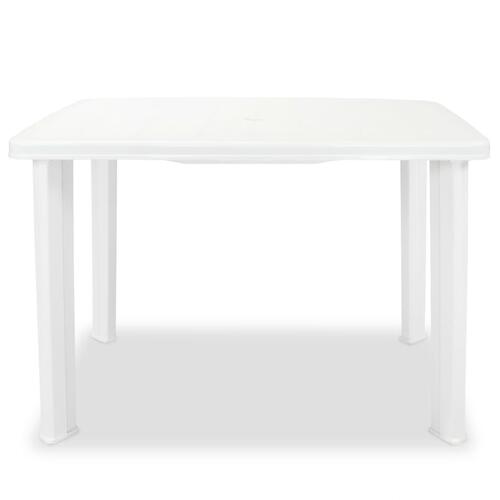 Havebord 101 x 68 x 72 cm plastik hvid