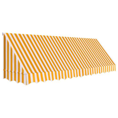 Bistromarkise 400 x 120 cm orange og hvid