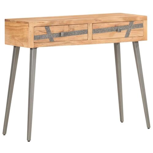 Konsolbord 90 x 30 x 75 cm massivt akacietræ