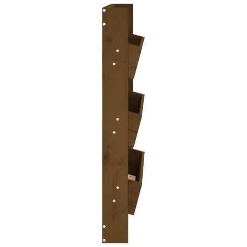 Plantevæg 60x18,5x110 cm 3 niveauer massivt fyrretræ gyldenbrun