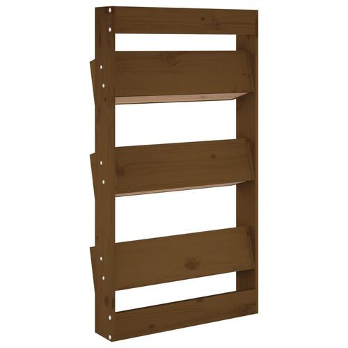 Plantevæg 60x18,5x110 cm 3 niveauer massivt fyrretræ gyldenbrun