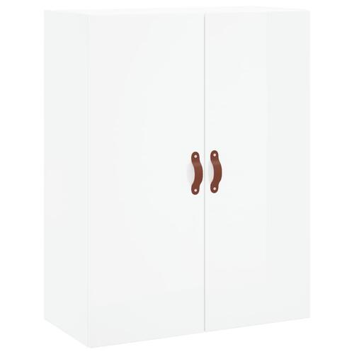 Væghængte skabe 2 stk. 69,5x34x90 cm hvid højglans