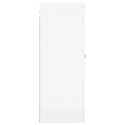 Væghængte skabe 2 stk. 69,5x34x90 cm hvid højglans