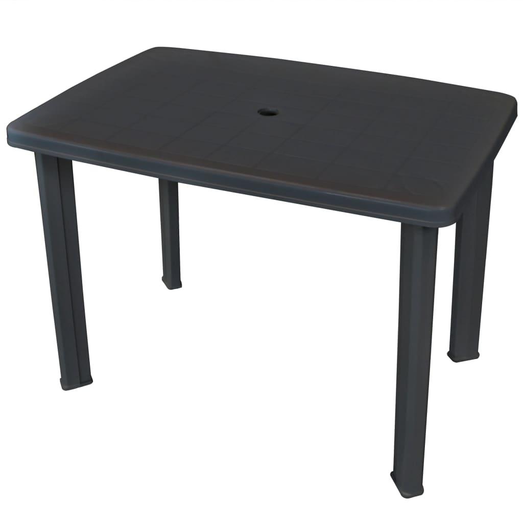 Havebord 101 x 68 x 72 cm plastik antracitgrå