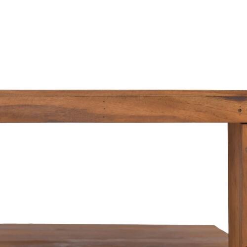 Sofabord 65x65x33 cm massivt teaktræ
