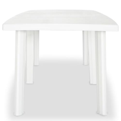 Havebord 210 x 96 x 72 cm plastik hvid