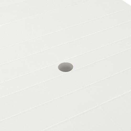 Havebord 210 x 96 x 72 cm plastik hvid