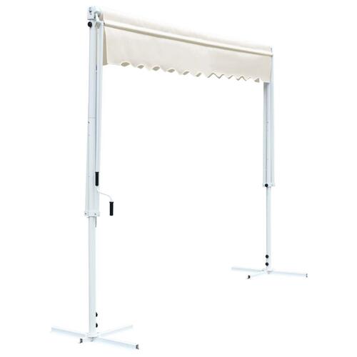 Fritstående markise 3 x 3 m cremefarvet