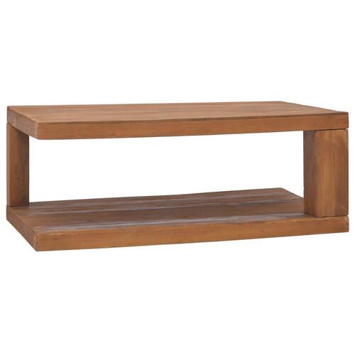 Sofabord 90x50x35 cm massivt teaktræ