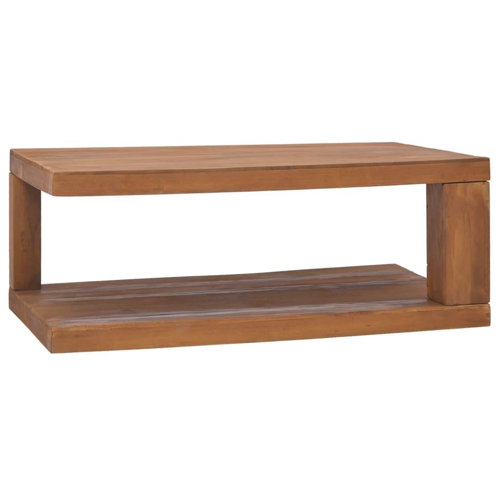 Sofabord 90x50x35 cm massivt teaktræ