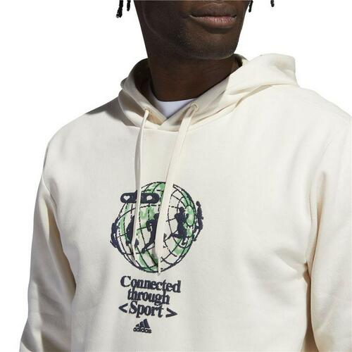 Hættetrøje til Mænd Adidas Connected Through Sport Beige S