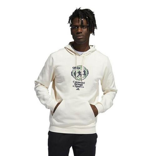 Hættetrøje til Mænd Adidas Connected Through Sport Beige S