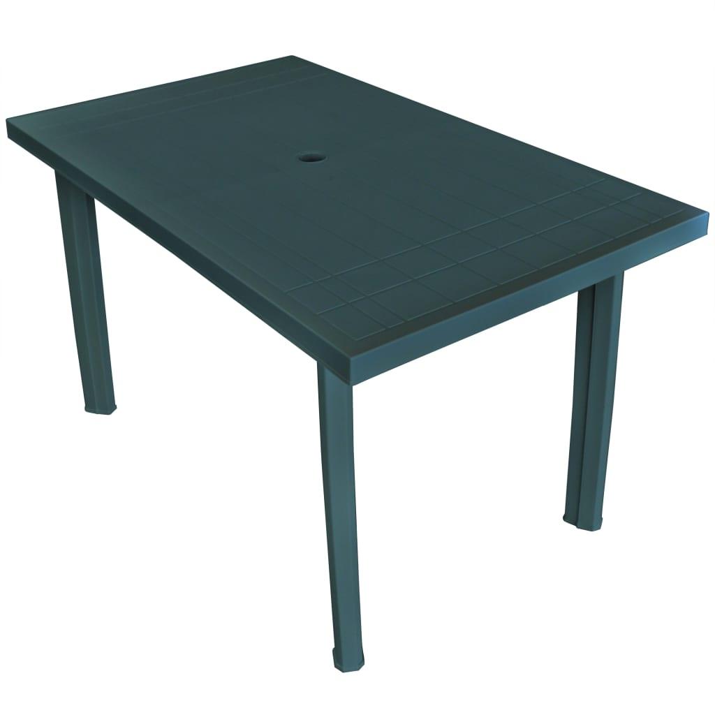 Havebord 126 x 76 x 72 cm plastik grøn