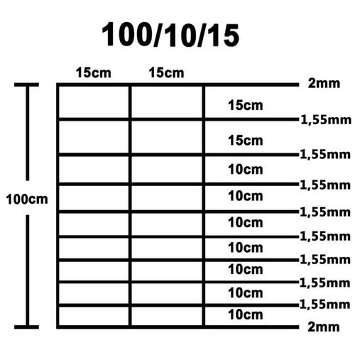Havehegn 50x1 m galvaniseret stål sølvfarvet