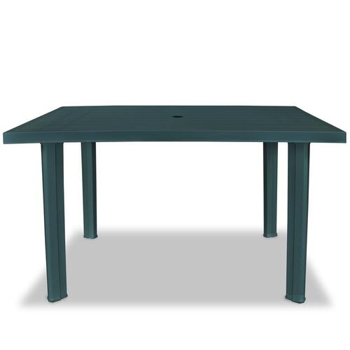 Havebord 126 x 76 x 72 cm plastik grøn