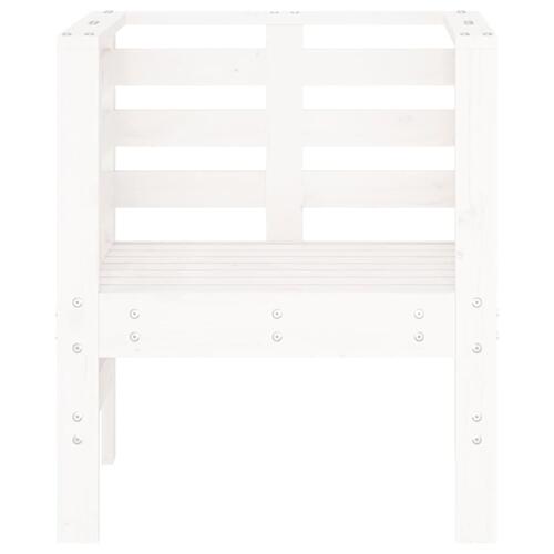 Havestole 2 stk. 61,5x53x71 cm massivt fyrretræ hvid