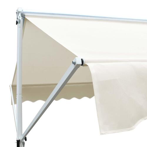 Fritstående markise 4 x 3 m cremefarvet