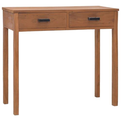 Skrivebord 81x40x75 cm massivt teaktræ
