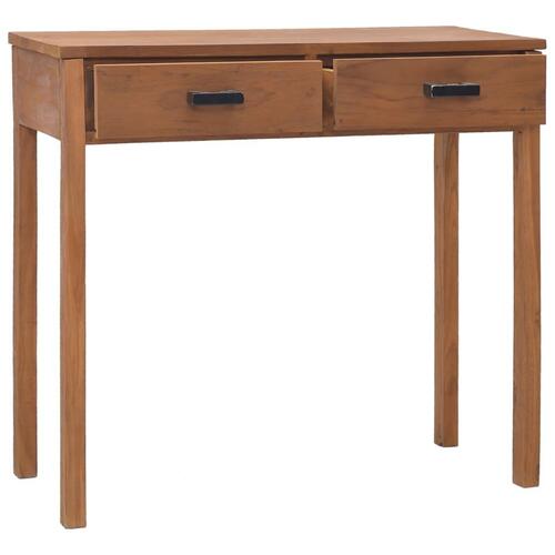 Skrivebord 81x40x75 cm massivt teaktræ