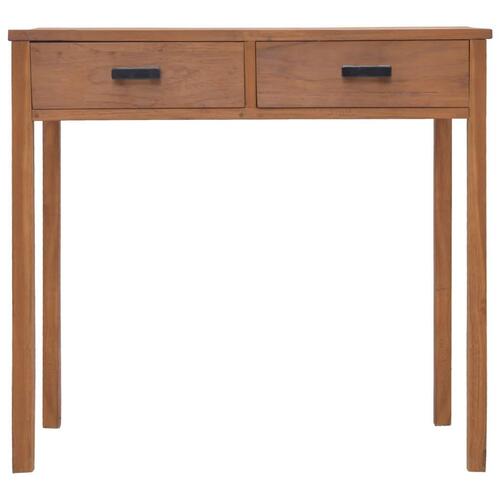 Skrivebord 81x40x75 cm massivt teaktræ