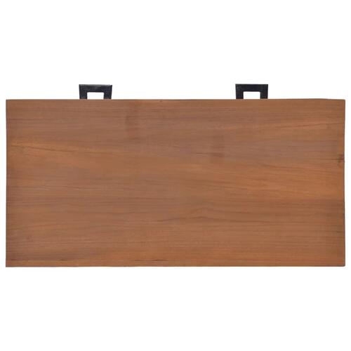 Skrivebord 81x40x75 cm massivt teaktræ