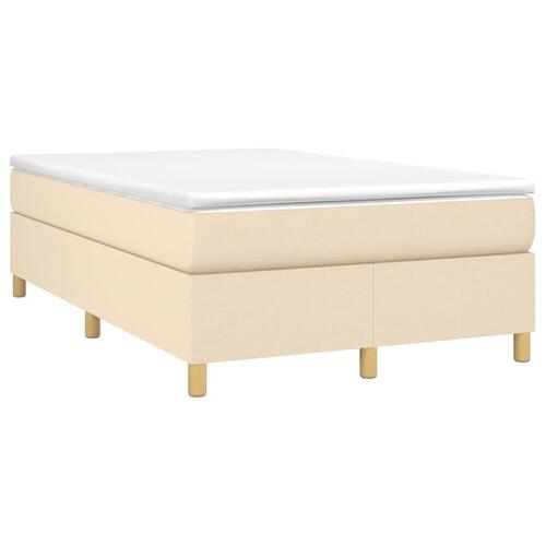 Sengeramme 120x200 cm stof cremefarvet