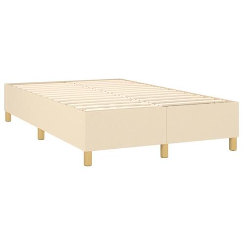 Sengeramme 120x200 cm stof cremefarvet