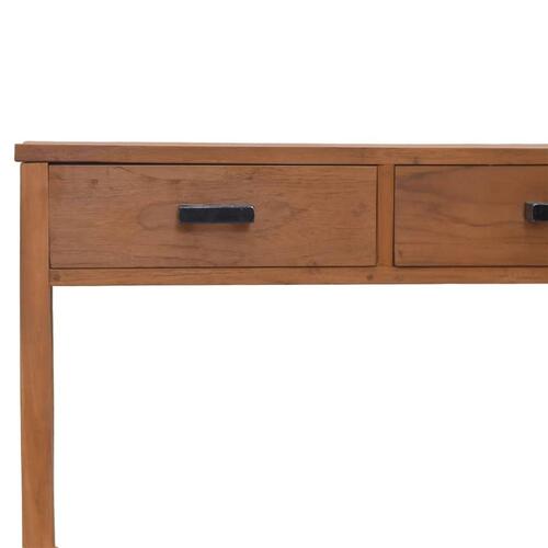 Skrivebord 81x40x75 cm massivt teaktræ
