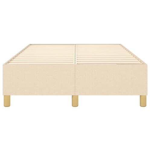 Sengeramme 120x200 cm stof cremefarvet