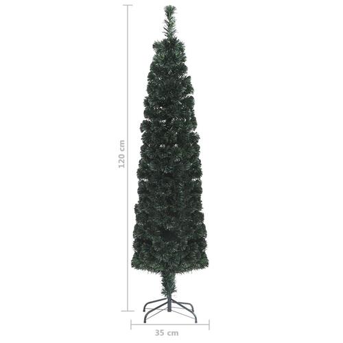 Kunstigt smalt juletræ med juletræsfod 64 cm fiberoptisk