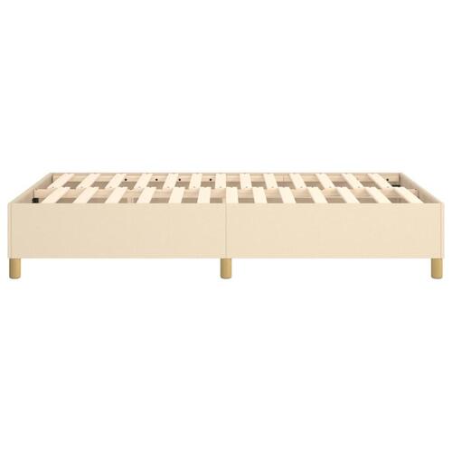 Sengeramme 120x200 cm stof cremefarvet