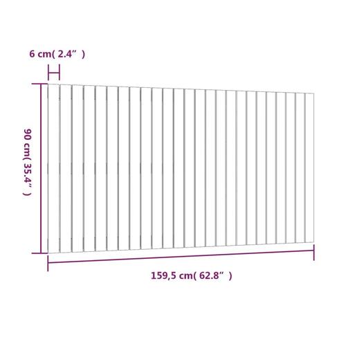 Sengegavl 159,5x3x90 cm massivt fyrretræ gyldenbrun