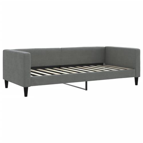 Daybed med udtræk og skuffer 100x200 cm stof mørkegrå