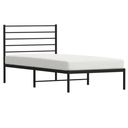 Sengeramme med sengegavl 107x203 cm metal sort