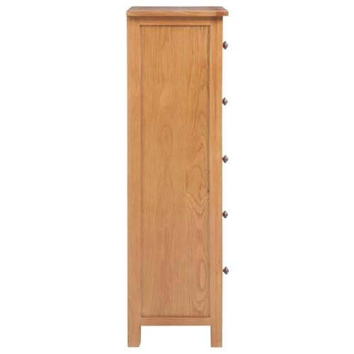 Kommode 45x32x110 cm massivt egetræ