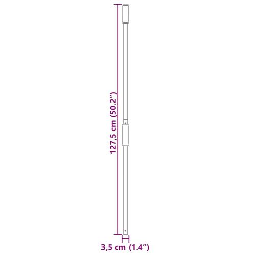 Forkstang Ø3,5x127,5 cm stål sort
