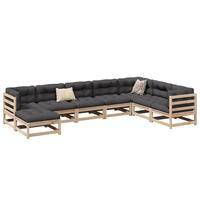 Sofasæt til haven 8 dele massivt fyrretræ