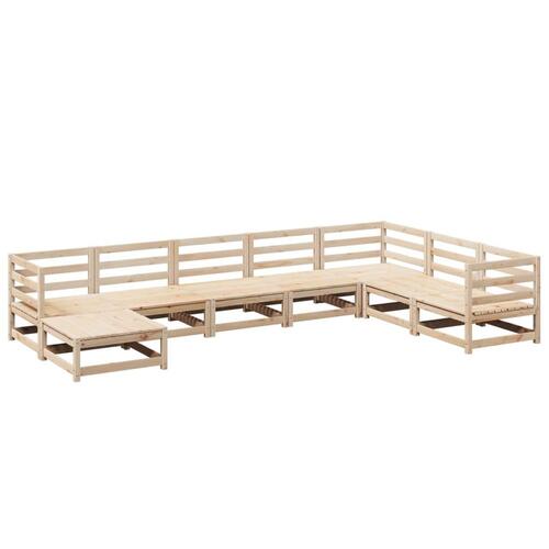 Sofasæt til haven 8 dele massivt fyrretræ