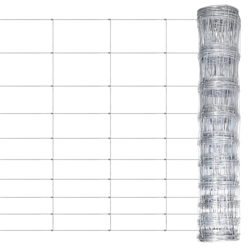 Havehegn 50x1,2 m galvaniseret stål sølvfarvet