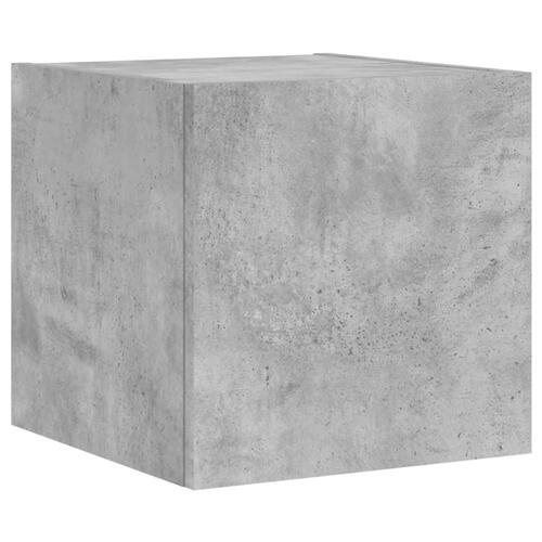 Væghængte tv-borde 2 stk. med LED-lys 30,5x35x30 cm betongrå