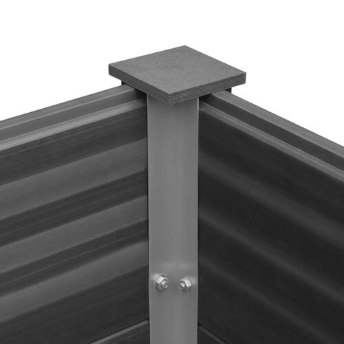 Forhøjet plantekasse 100x50x54 cm grå WPC