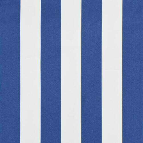 Foldemarkise 250x150 cm blå og hvid