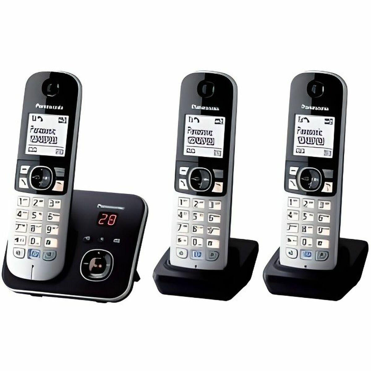 Panasonic KX-TG6823 trådløs fastnettelefon - hvid/sort/sølv, 3 håndsæt