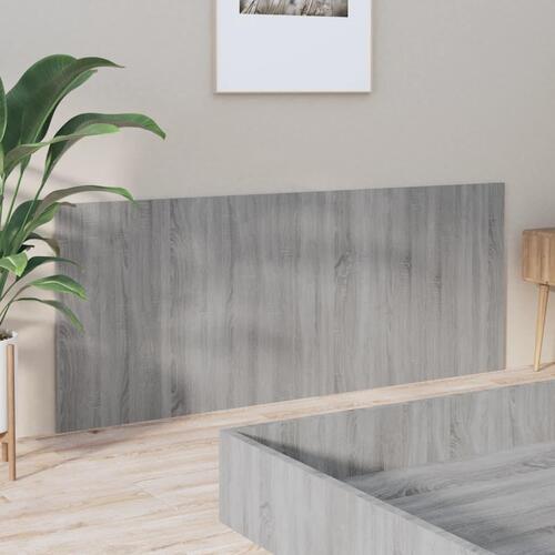 Sengegærde 200x1,5x80 cm konstrueret træ grå sonoma-eg